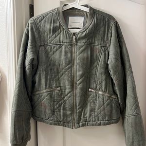 Anthropologie quilted bomber jacket. Size small.